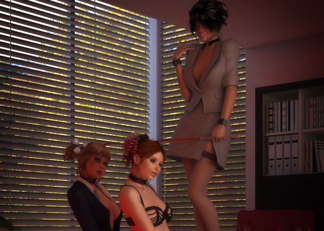 Обои картинки фото 3д графика, люди , people, взгляд, девушки, фон