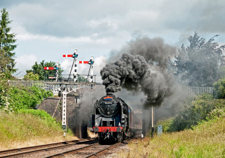 Картинка техника паровозы паровоз рельсы