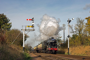 Картинка техника паровозы рельсы паровоз