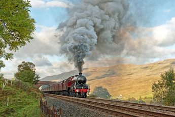 Картинка техника паровозы рельсы паровоз