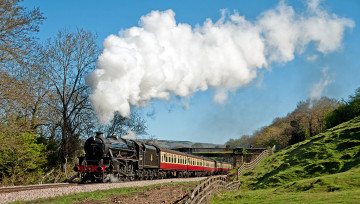 Картинка техника паровозы рельсы паровоз