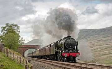 Картинка техника паровозы рельсы паровоз