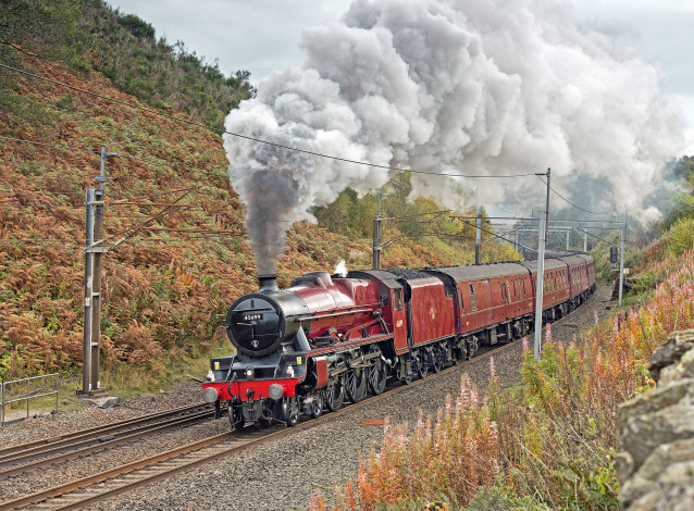 Обои картинки фото техника, паровозы, рельсы, паровоз