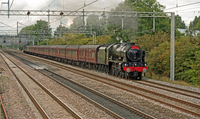 Обои картинки фото техника, паровозы, рельсы, паровоз