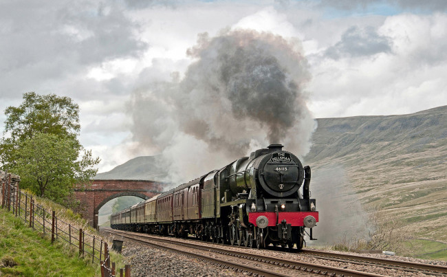 Обои картинки фото техника, паровозы, рельсы, паровоз