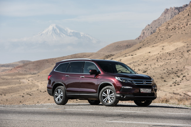 Обои картинки фото автомобили, honda, 2015г, cis-spec, pilot