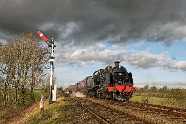 Обои картинки фото техника, паровозы, паровоз, рельсы