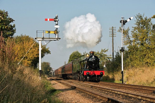 Обои картинки фото техника, паровозы, паровоз, рельсы