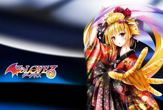 Обои картинки фото аниме, to love ru, арт, golden, darkness, yabuki, kentarou, to, love, ru, девушка