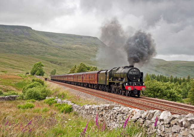 Обои картинки фото техника, паровозы, рельсы, паровоз