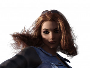 Картинка 3д+графика портрет+ portraits фон взгляд девушка