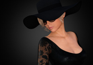 Картинка 3д+графика портрет+ portraits фон взгляд девушка