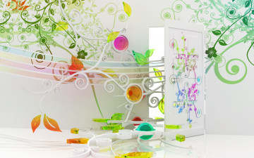 Картинка векторная+графика цветы+ flowers цветы ветки