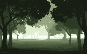 Картинка векторная+графика птицы+ птицы фон деревья