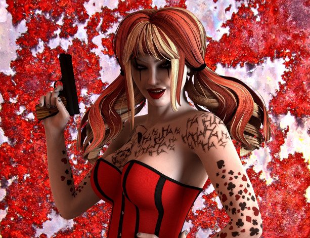 Обои картинки фото 3д графика, фантазия , fantasy, фон, взгляд, девушка