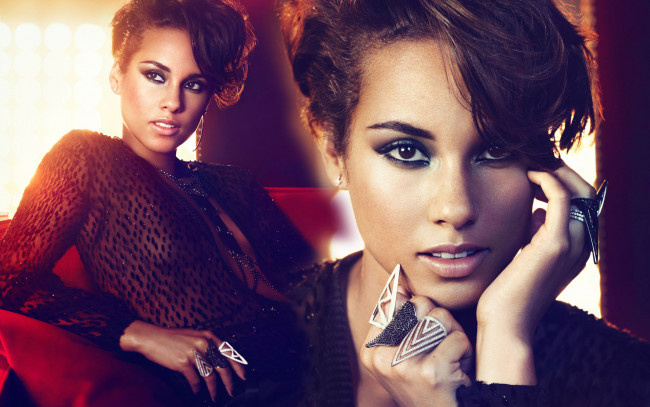 Обои картинки фото alicia keys, музыка, alicia, keys, девушка, брюнетка, мулатка, певица, звезда