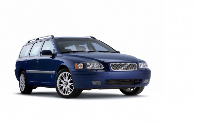 Обои картинки фото автомобили, volvo, универсал, синяя, вольво