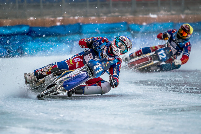 Обои картинки фото спорт, мотоспорт, bike, race, ice, speedway, sport
