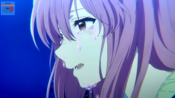 Картинка календари аниме девушка слезы профиль лицо взгляд 2018