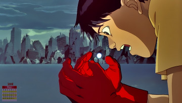 Картинка календари аниме небоскреб парень взгляд 2018