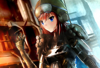 Картинка аниме оружие +техника +технологии девушка