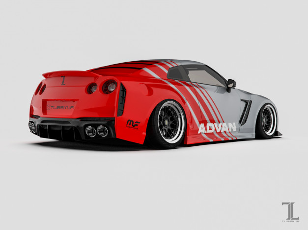 Обои картинки фото автомобили, 3д, nissan