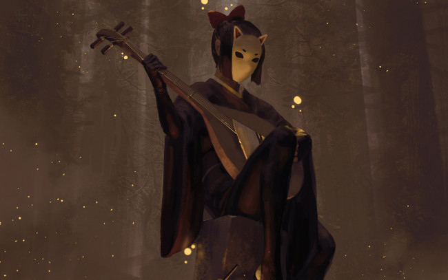 Обои картинки фото guweiz, фэнтези, девушки, девушка