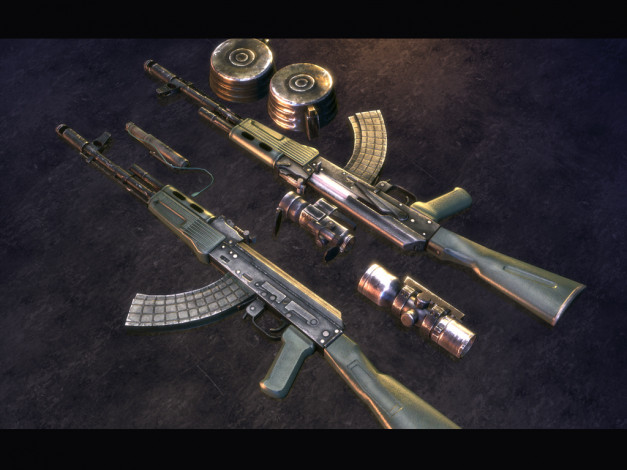 Обои картинки фото оружие, автоматы