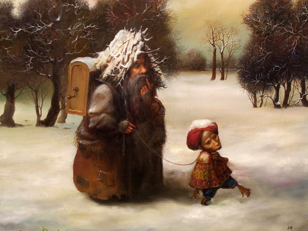 Обои картинки фото шарманщик, рисованные, люди