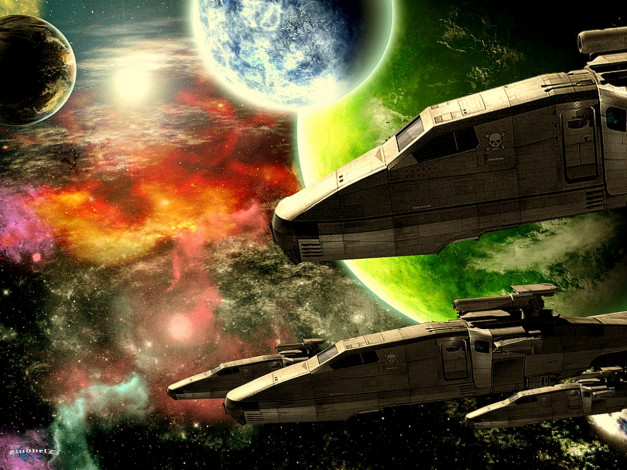 Обои картинки фото вторжение, персей, космос, арт
