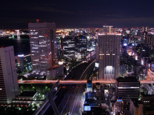 Картинка города огни ночного