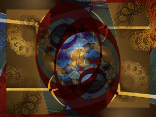 Картинка 3д графика fractal фракталы фон узор