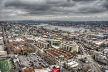 Картинка города сиэтл сша seattle здания