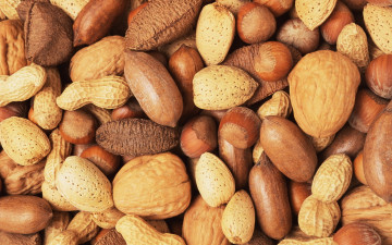 Картинка еда орехи каштаны вкусно смесь