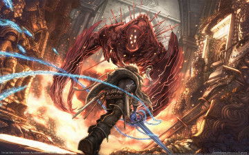 Картинка the last story видео игры цепь меч чудовище монстр