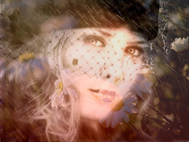 Обои картинки фото -Unsort Креатив, девушки, unsort, креатив, вуаль, лицо