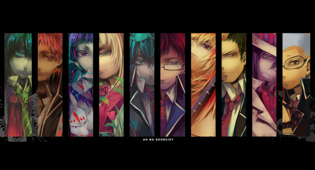 Обои картинки фото аниме, ao, no, exorcist, mephisto, amaimon, kirigakure, miwa, suguro, shima, shiemi, yukio, rin, kamiki