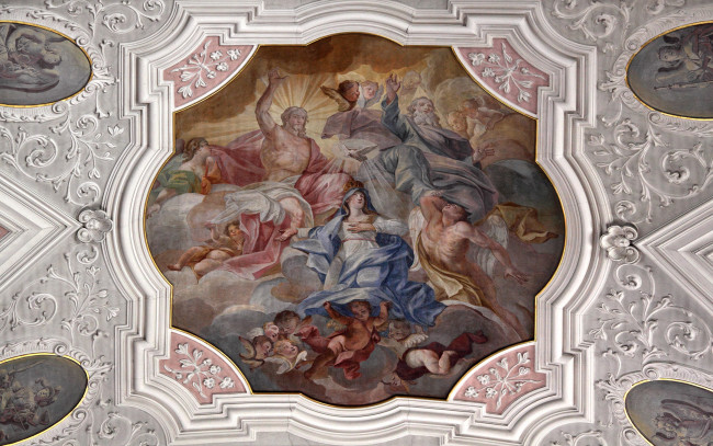 Обои картинки фото интерьер, убранство, роспись, храма