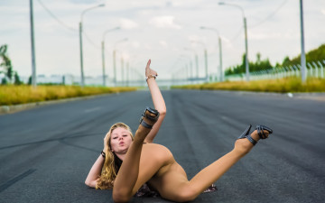 Картинка -Unsort+Блондинки ella девушки unsort блондинки колготки дорога