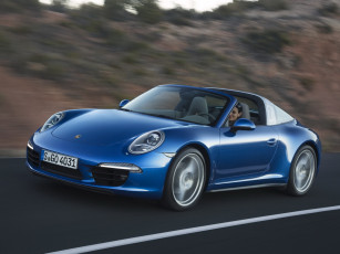 Картинка автомобили porsche 911 targa 4 991 2014 синий