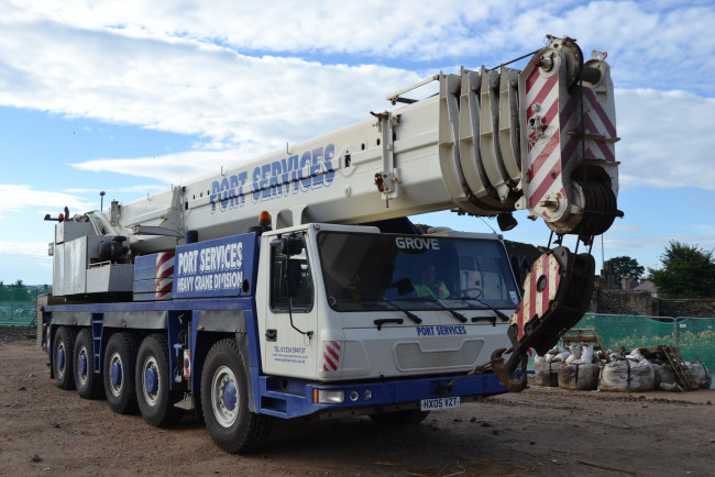 Обои картинки фото port services grove mobile crane, техника, краны, самоходный, кран, автошасси