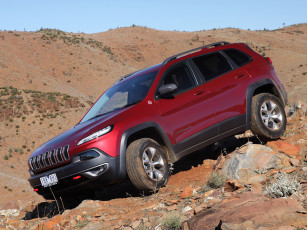 обоя автомобили, jeep, красный, cherokee, trailhawk, au-spec, kl, 2014, г