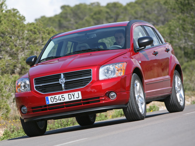 Обои картинки фото автомобили, dodge, красный, pm, eu-spec, caliber