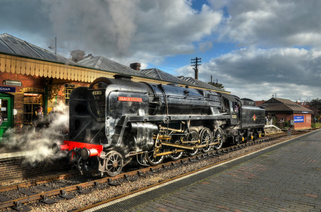 Обои картинки фото техника, паровозы, паровоз, дорога, железная