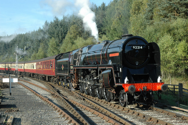 Обои картинки фото техника, паровозы, паровоз, дорога, железная