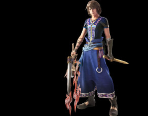 Картинка видео+игры final+fantasy+xiii-2 чёрный фон парень