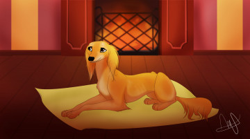 Картинка рисованное животные +собаки взгляд собака