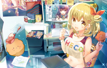 Картинка аниме kantai+collection девушка фон взгляд