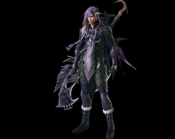 Обои картинки фото видео игры, final fantasy xiii-2, чёрный, фон, парень