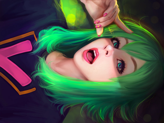 Обои картинки фото рисованное, люди, девушка